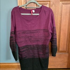 Divided Purple and Black Crew Neck Sweater